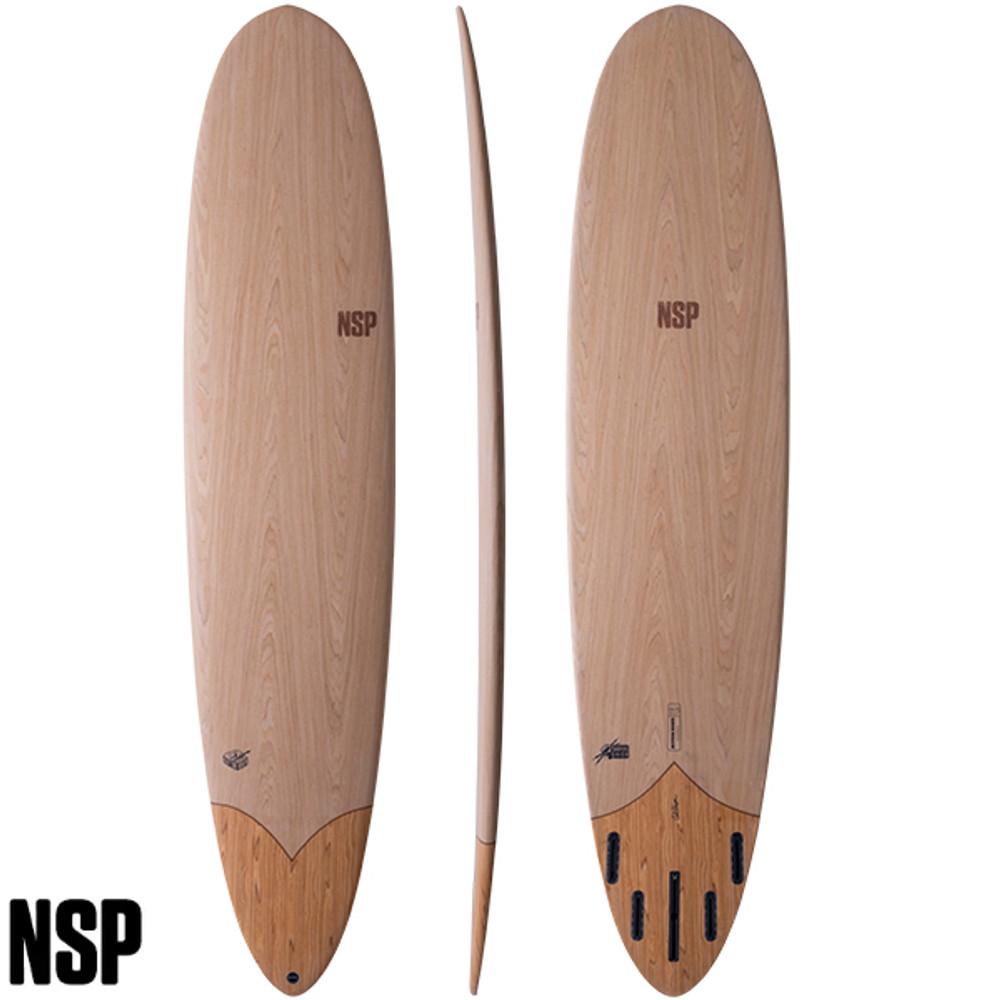 NSP Surfboards | Nature Flex Butter Knife Longboard | 4 + 1 Fin Setup | Novice To Pro Performance Longboard | Malibu