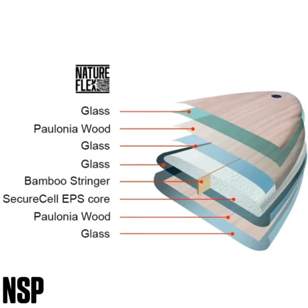 NSP Surfboards | Longboard Nature Flex Pro-9 | 4 + 1 Fin Setup | Intermediate To Expert Performance Longboard | Malibu